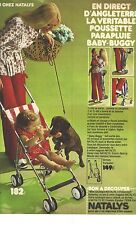 PUBLICITE 1973  NATHALYS la poussette BAGY-BUGGY