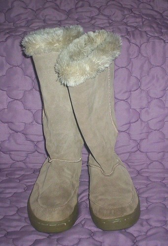 Suede beige tan mid calf - beige/tan, mid-calf