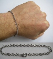 L:18cm / joli Bracelet gourmette mixte 4GR Argent MASSIF 925  / N°577