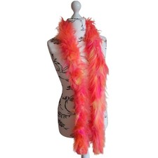 Écharpe Orange Et Rose 75 Mm Douce Pile Moelleuse Épais Chaude Écharpe D'Hiver