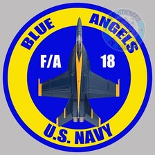 STICKER US NAVY PATROUILLE ACROBATIQUES BLUE ANGELS SQUADRON VOLTIGE AVION BZ010