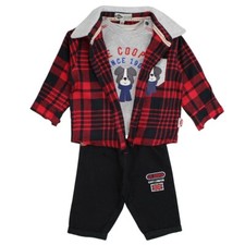 Ensemble bébé garçon Lee Cooper n0 3. Couleur rouge. Cadeau pour bébé de 3 à