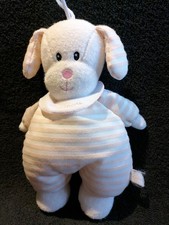 Doudou peluche chien rayé