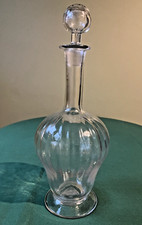 Ancienne Carafe et bouchon en verre soufflé