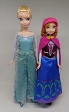Lot 2 Poupées Anna et Elsa Mattel Frozen Disney Reine Neiges Dolls Mattel