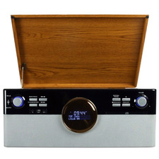 OPTEX Platine Vinyle Vintage Coffret en Bois 7 en 1 Bluetooth