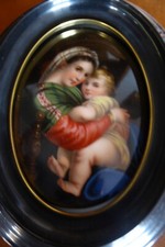 Cadre médaillon porcelaine *