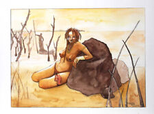 AQUARELLE sur papier. Plenger France, 05. Dans le Bush. Ac362