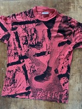 Vtg OG 90’s Reebok BLACKTOP All Over Print Tee Streetball Basketball Pump Fluo
