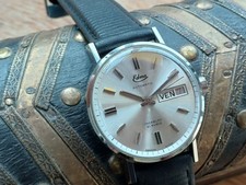 Montre suisse automatique homme EDMA acier day-date AS 1824 - révisée garantie