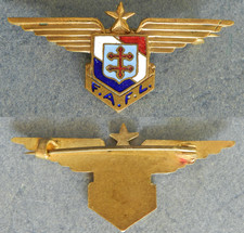 FAFL FORCES AÉRIENNES FRANÇAISES LIBRES 22x45mm FABRICATION ANGLAISE WW2 CARTIER