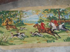 CANEVAS FINI CAVALIER CHASSE A COURRE 