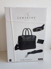Lamarthe Paris Coffret 4 Pièces 100% Cuir Sac, Ceinture, Portefeuille, Parapluie