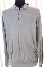 Baracuta Mens Light Weight Sz XXL Mint Green Sweater 2XL Button Neck