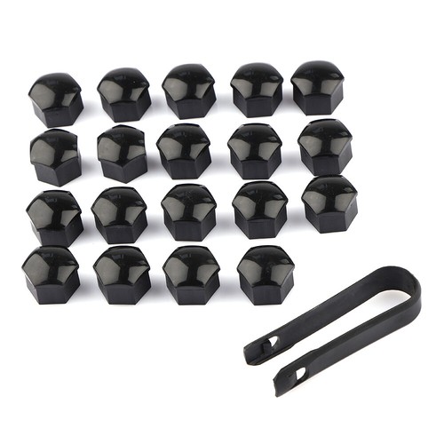 20pcs 17mm noir auto moyeu - noir, vis