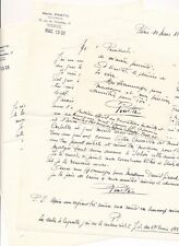 Mario PINETTI 2 lettres autographes signées V. Charreton Salon d'Hiver