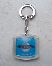 Antique GECO Mirror Keychain key ring France french vintage 1960s blue