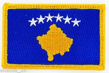 PATCH ECUSSON BRODE DRAPEAU KOSOVO INSIGNE THERMOCOLLANT NEUF FLAG PATCHE