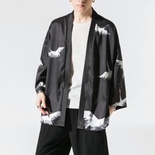 Hommes Japonais Kimono Crane