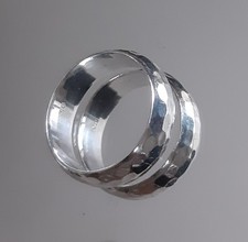 Bague / Anneau en Argent Massif à Facettes - Grande Taille 65 - Homme -