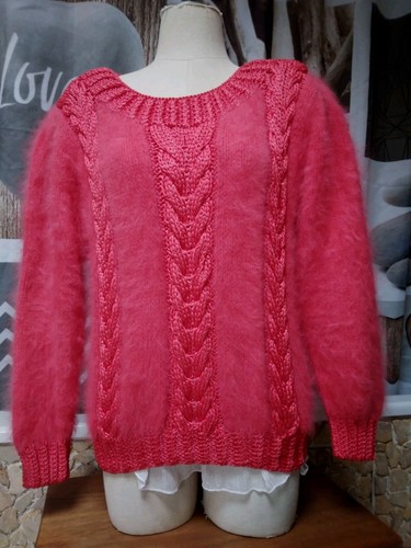 Splendide pull angora rose - ,