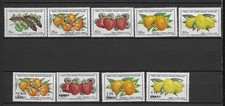 Kibris Tük 1976 fruits 2 séries 9 timbres neufs MNH /TE5621