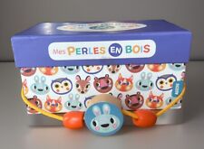 Jeu Mes Perles en Bois Animaux de la forêt AUZOU 2017 Collier enfant Complet