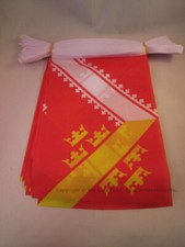 GUIRLANDE 6 mètres 20 DRAPEAUX ALSACE ANCIEN 21x15 cm - DRAPEAU ALSACIEN 15 x 21