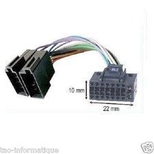 Cable ISO pour autoradio JVC KD-X30 KD-X31-BT KD-X40 KD-X50BT KD-X70BT KD-X130