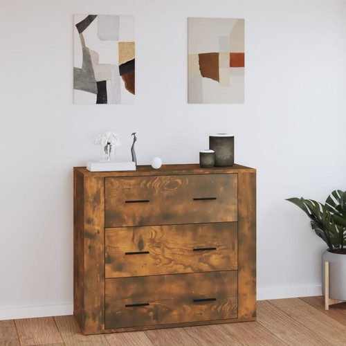 Buffet gris béton 80x33x70 - buffet,
