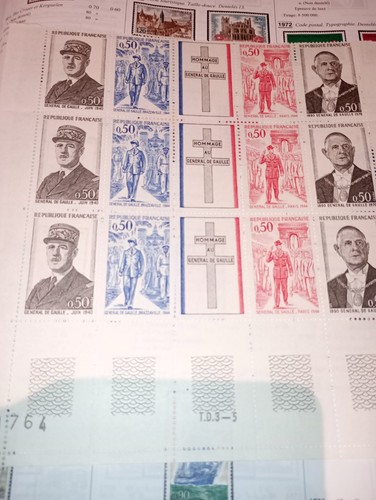 Bande timbres france general - timbres,