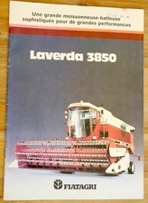 BROCHURE PROSPECTUS FIAT FIATAGRI MOISSONNEUSE BATTEUSE LAVERDA 3850 PROSPEKT