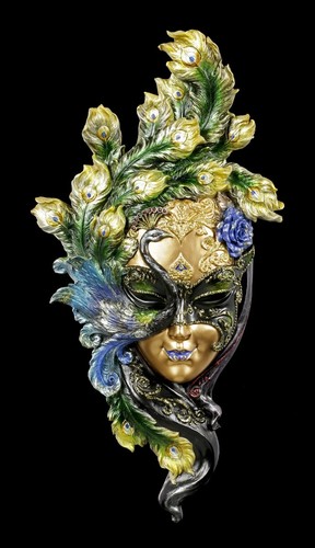 Masque vénitien paon jardin - masque,