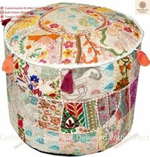 Neuf Indien Floral Pouf Housse