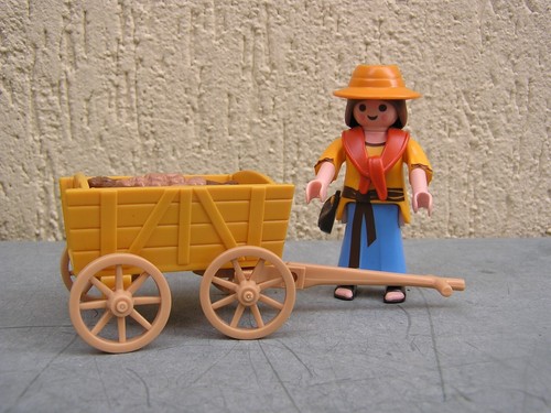 Playmobil marchande moyen - marchande, (moyen