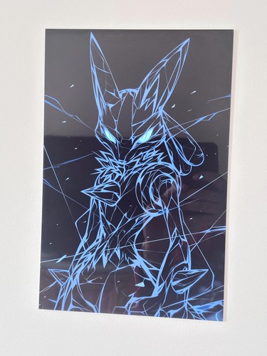 Poster metal lucario neon - lucario,