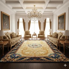 Tapis médaillon floral