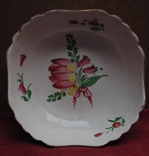 rare magnifique ancien saladier faïence18e Strasbourg hannong Lunéville islettes