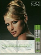 Publicité contemporaine laque Jacques Dessange 2003 issue de magazine