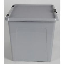 Scharnierbox 52L avec Couvercle Boîte de Conservation Coffre à Jouets 60x40x35cm