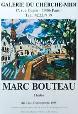 Marc BOUTEAU - Affiche originale d'exposition - Paris 1988