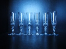 6 flutes à champagne cristal