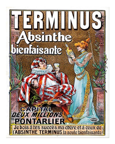 Vintage art nouveau absinthe - vintage,