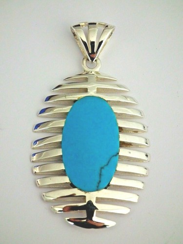 Pendentif turquoise argent - -,