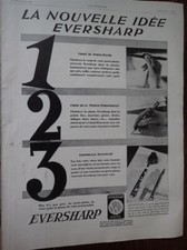 Porte plume EVERSHARP + montre LA CAPTIVE DUNHILL + CALOR pub ILLUSTRATION 1929