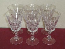 Lot de 6 Verres a vin rouge en CRISTAL D'ARQUES modèle Tuileries / TBE