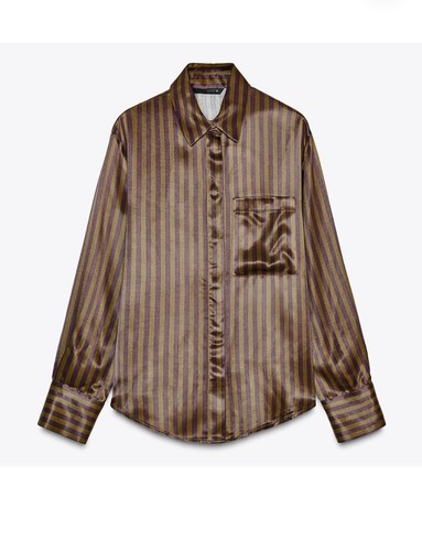 Chemise zara maron kaki - chemise,