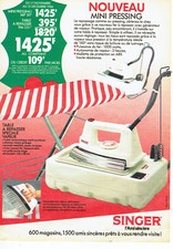 Publicité advertising  119  1984   Singer  fer à repasser mini pressing