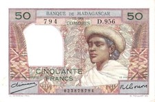 Madagascar & Comores 50 Francs