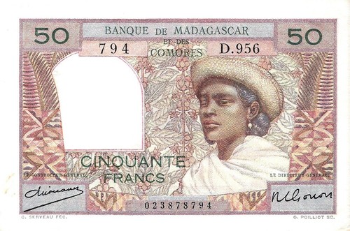 Madagascar comores 50 francs - madagascar,
